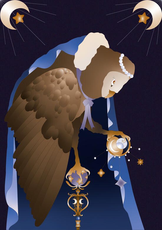 Illustration of an howl in vectorial.