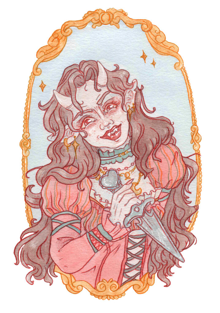 DTIYS challenge. Watercolor and colored pencil.
